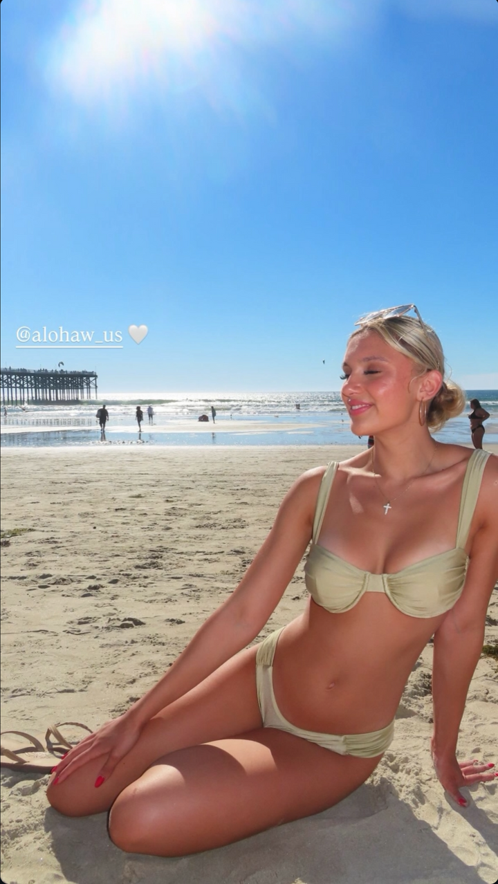 Satin Sage Underwire Balconette Top